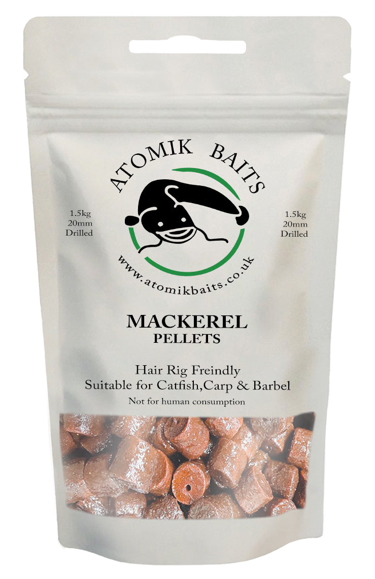 Mackerel - Catfish, Cap 20mm Flavored Pellets - PVA Friendly - 1.5 Kilo Bag